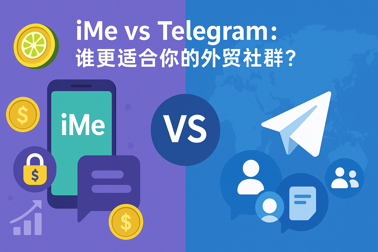 iMe 與 Telegram 效能與隱私對比——外貿運營者須知